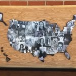 US map made of photos